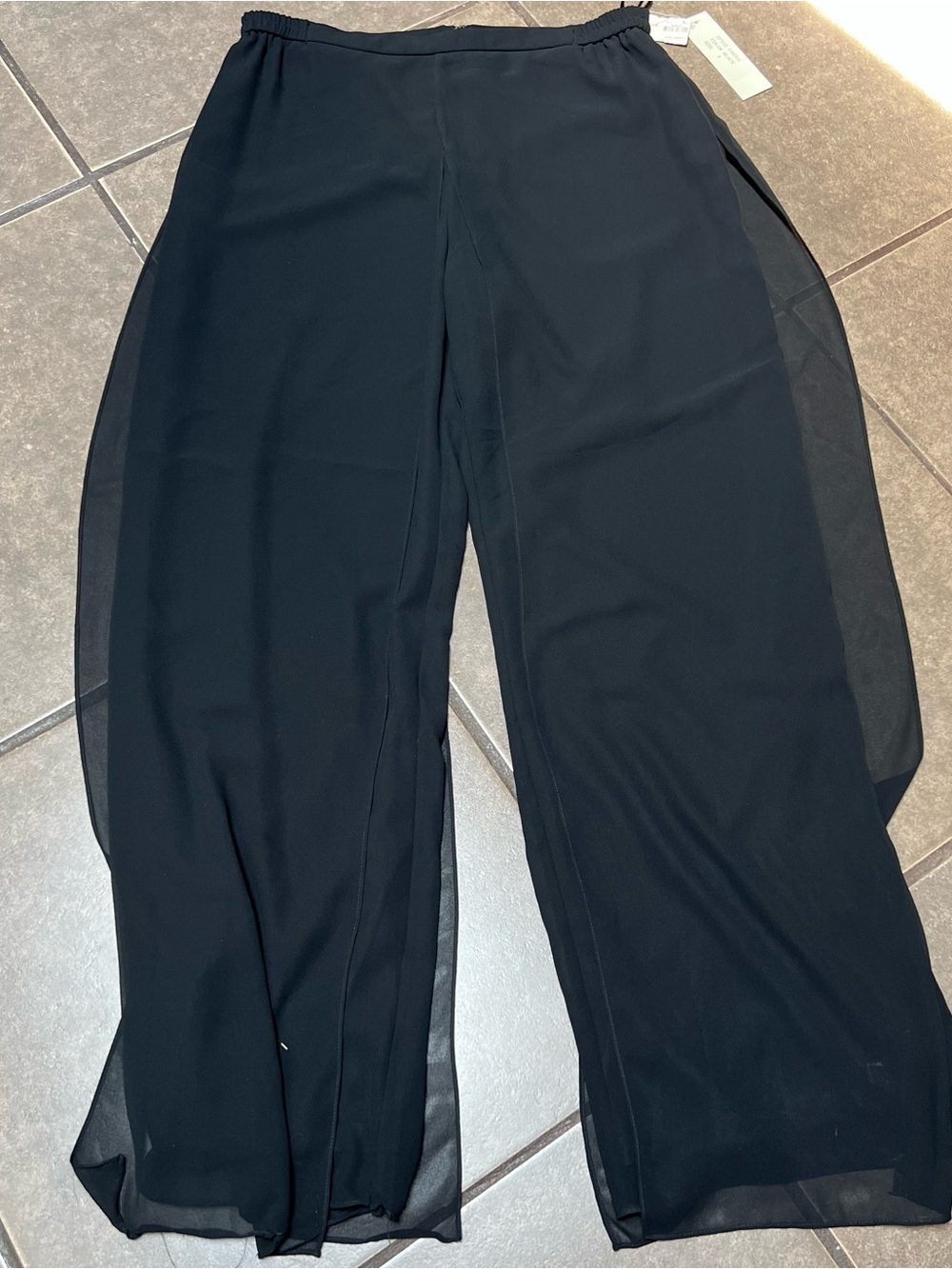 Black Wide-Leg Women's Pants